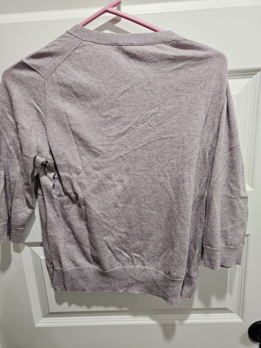 Eileen Fisher Soft Lavender Button Cardigan - Picture 4 of 4